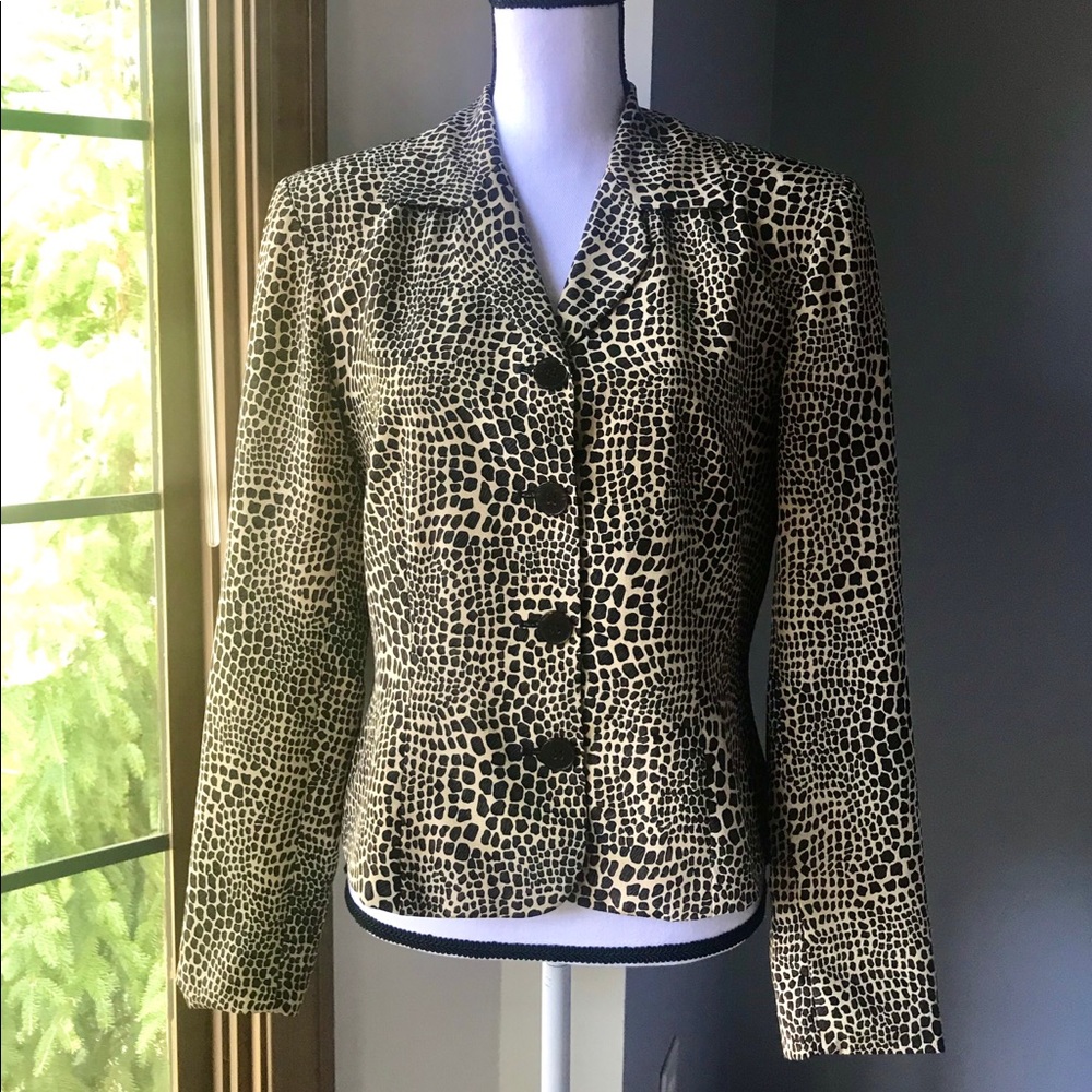 NEW Animal Print Jacket-Lightweight Silky Fabric